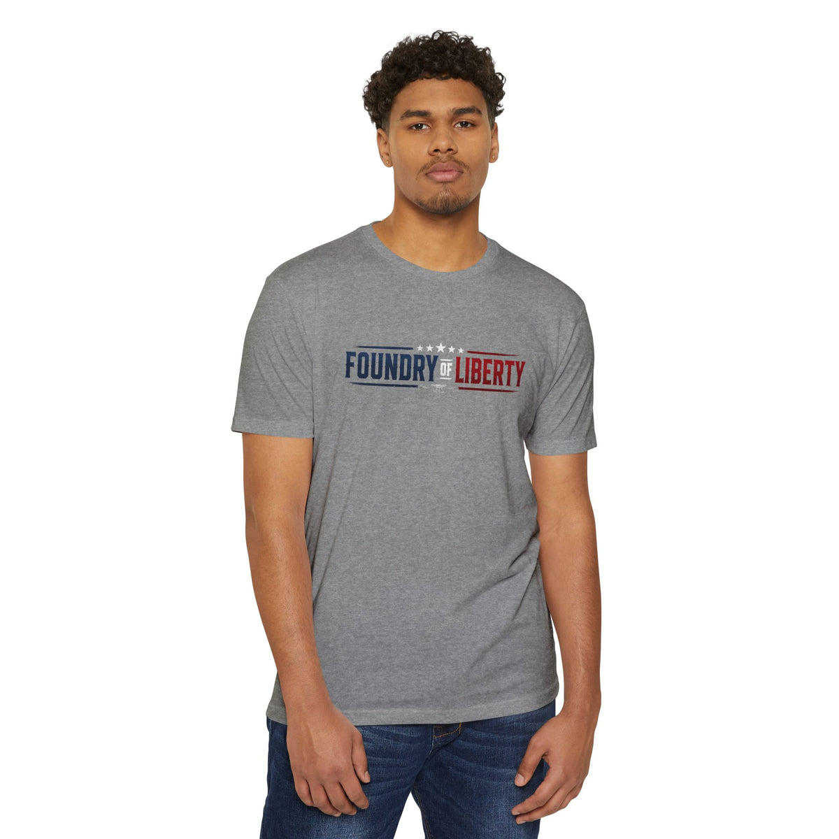 Foundry Liberty T‑Shirt — “Be the Change You Wish to See” Statue of Liberty Graphic