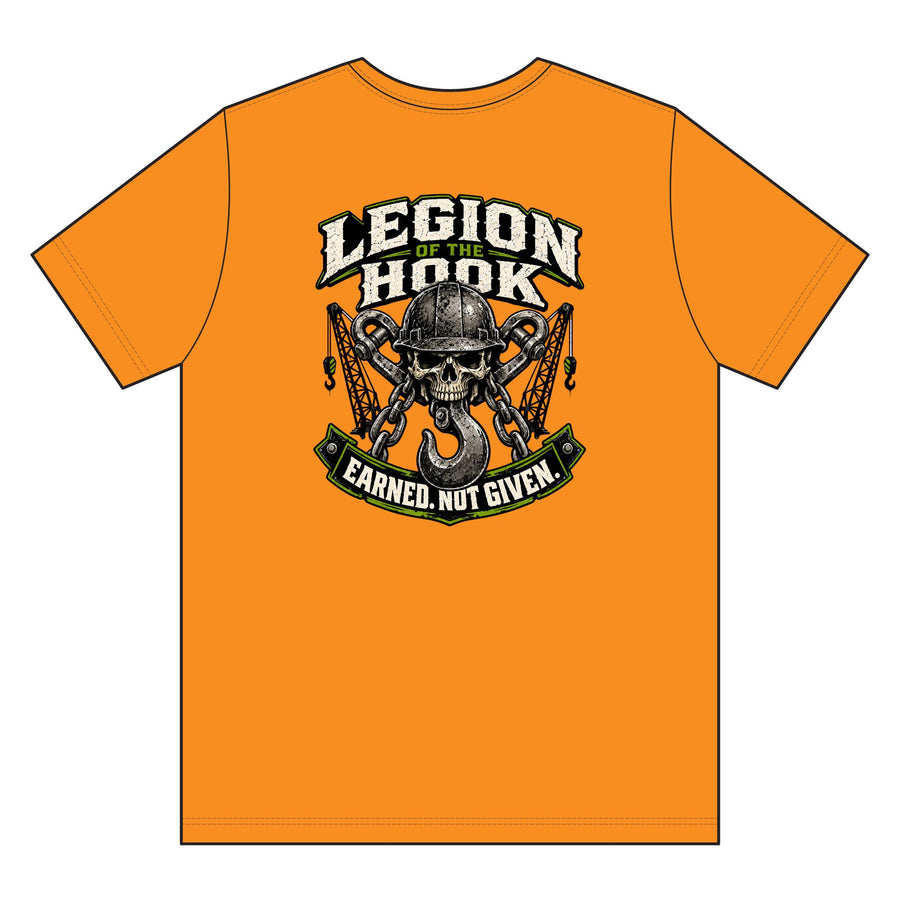 Safety Orange T-Shirt with Legion of the Hook Pocket Logo