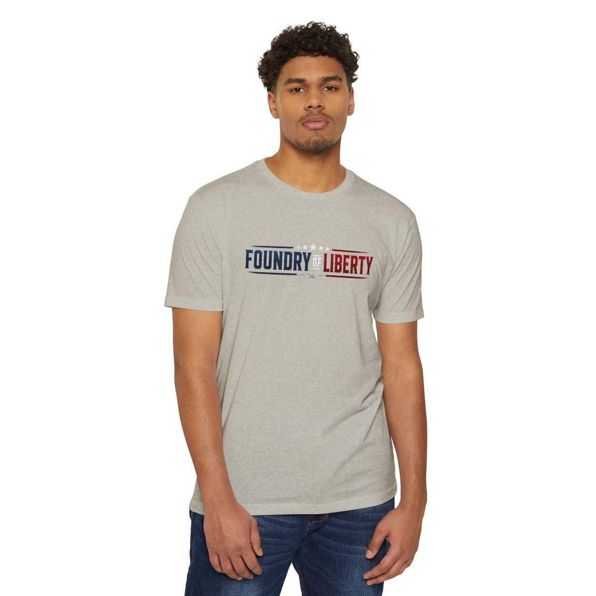 Foundry Liberty T‑Shirt — “Be the Change You Wish to See” Statue of Liberty Graphic