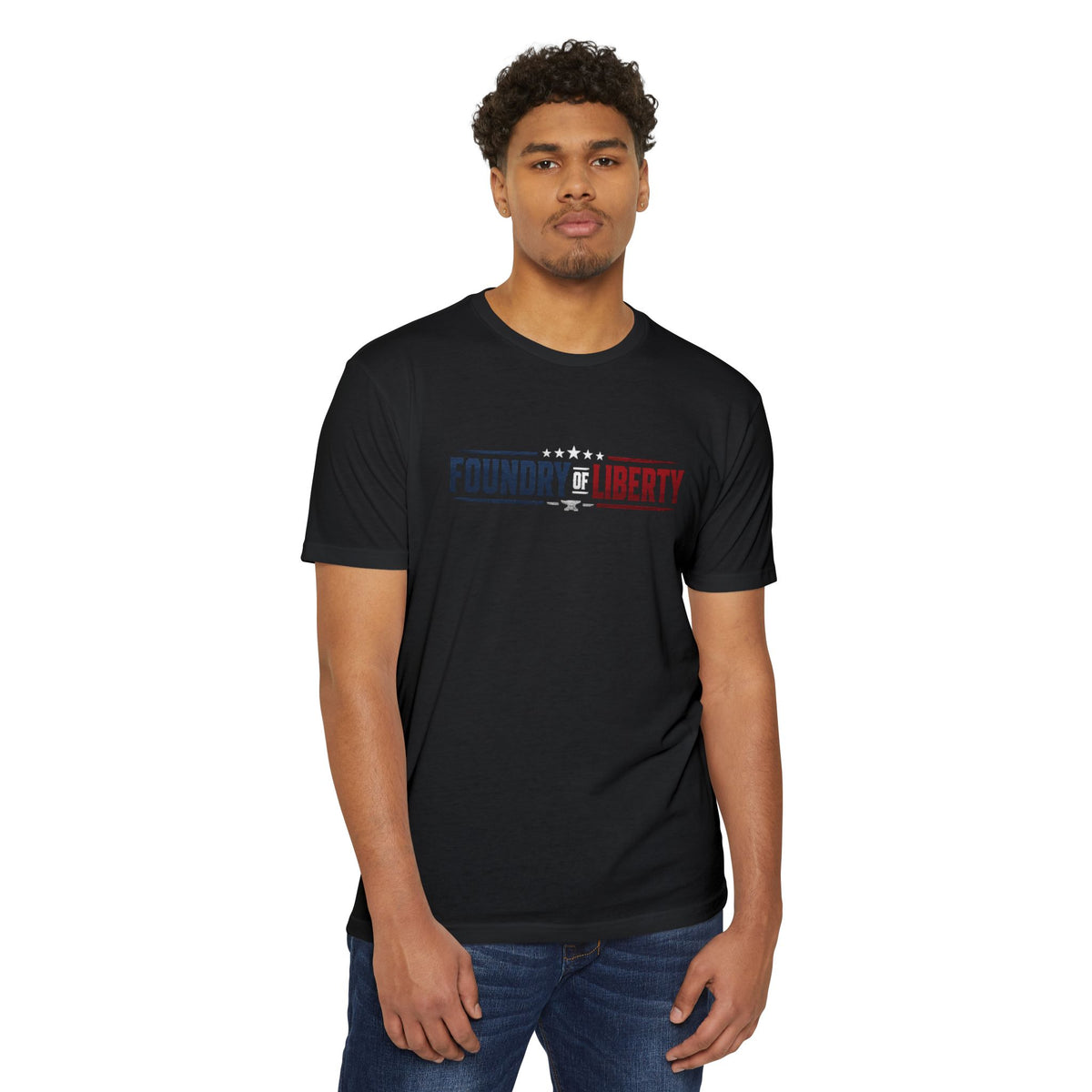 Foundry Liberty T‑Shirt — “Be the Change You Wish to See” Statue of Liberty Graphic