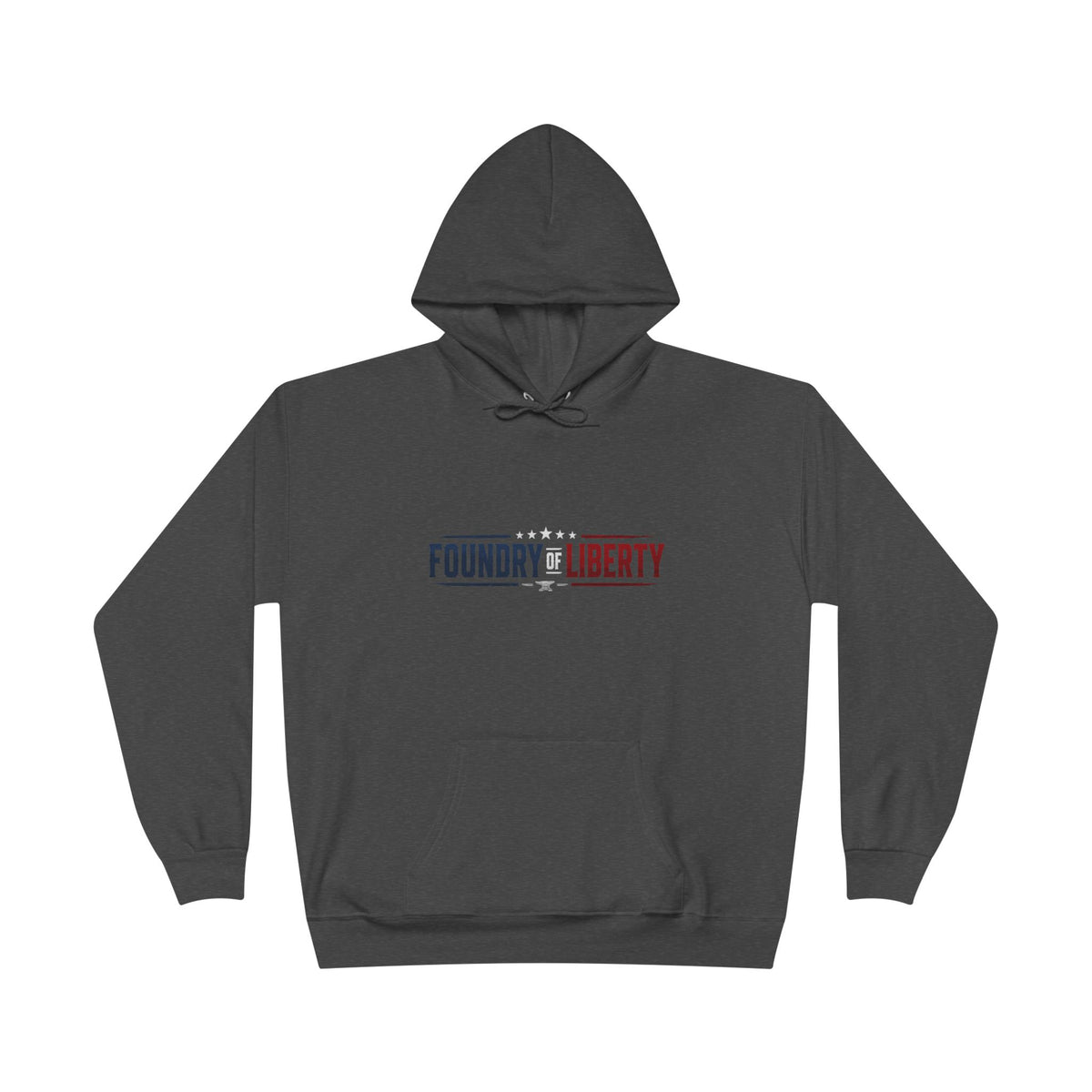 Foundry of Liberty Graphic Hoodie – Patriotic Emblem Pullover