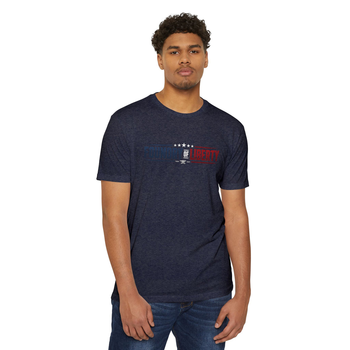 Foundry Liberty T‑Shirt — “Be the Change You Wish to See” Statue of Liberty Graphic