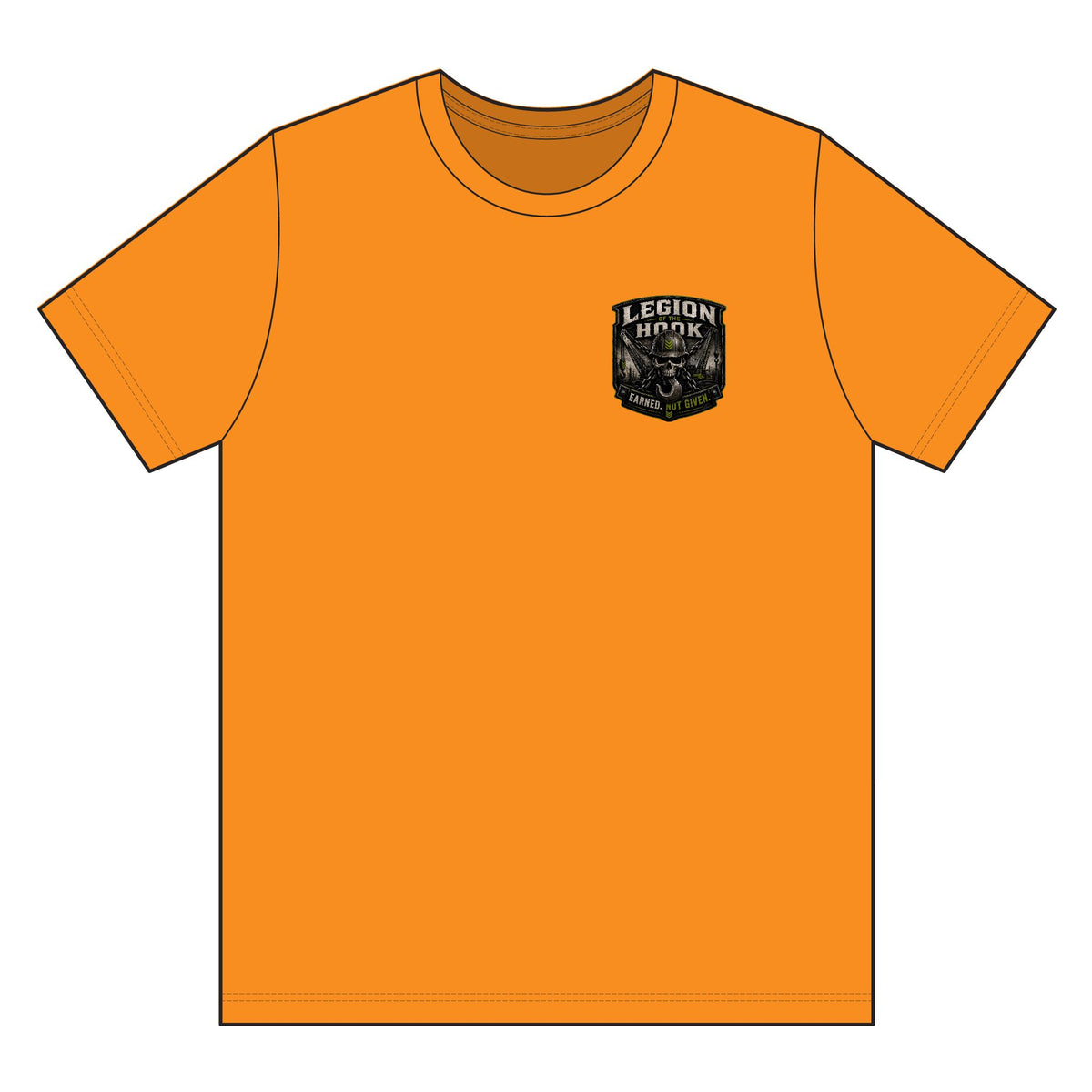 Safety Orange T-Shirt with Legion of the Hook Pocket Logo