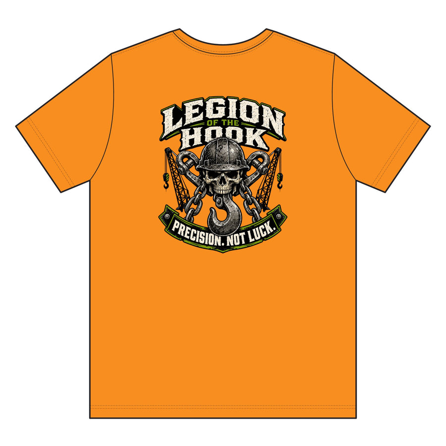 Safety Orange Tee with Legion of the Hook Pocket Patch