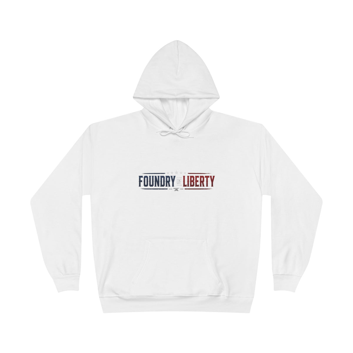 Foundry of Liberty Graphic Hoodie – Patriotic Emblem Pullover