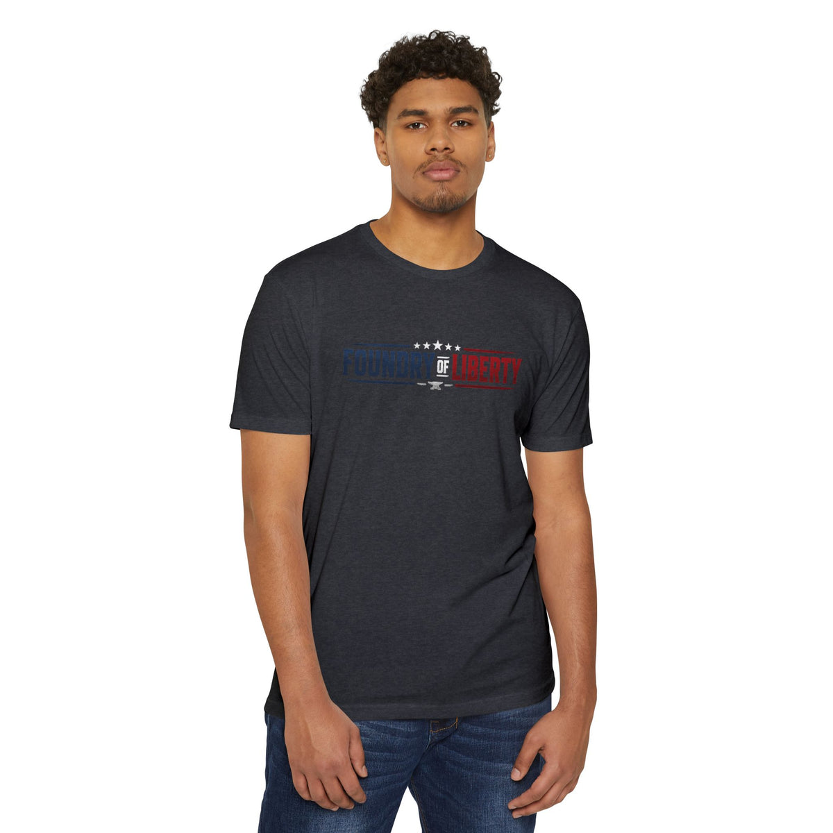 Foundry Liberty T‑Shirt — “Be the Change You Wish to See” Statue of Liberty Graphic