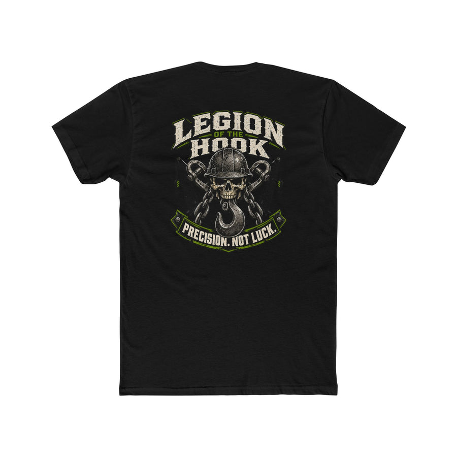 Legion Hook Skull Tee — “Precision, Not Luck” Military-Inspired Graphic T-Shirt