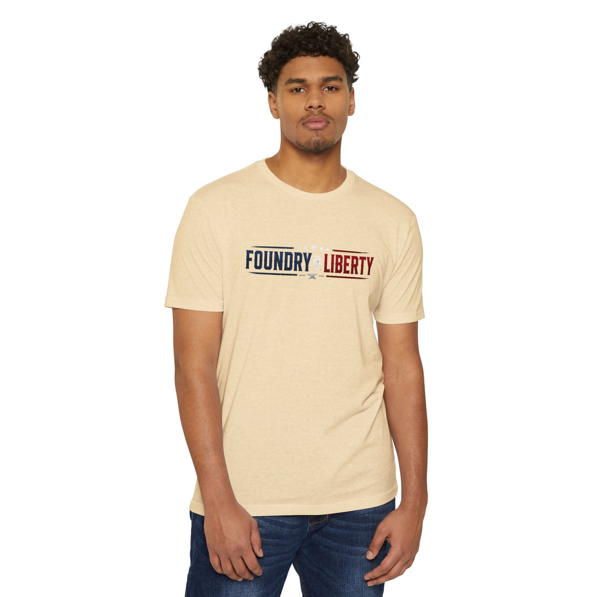 Foundry Liberty T‑Shirt — “Be the Change You Wish to See” Statue of Liberty Graphic