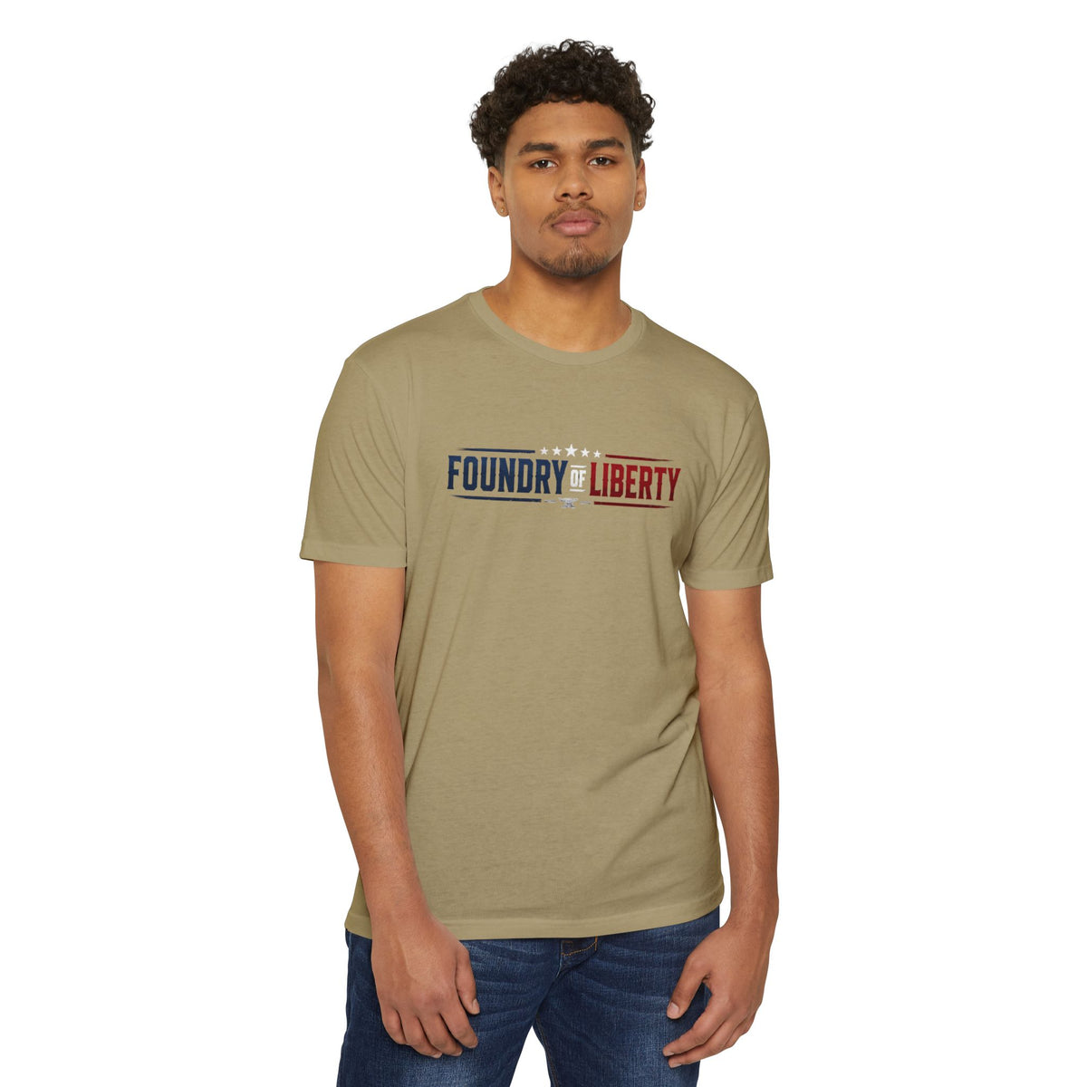Foundry Liberty T‑Shirt — “Be the Change You Wish to See” Statue of Liberty Graphic