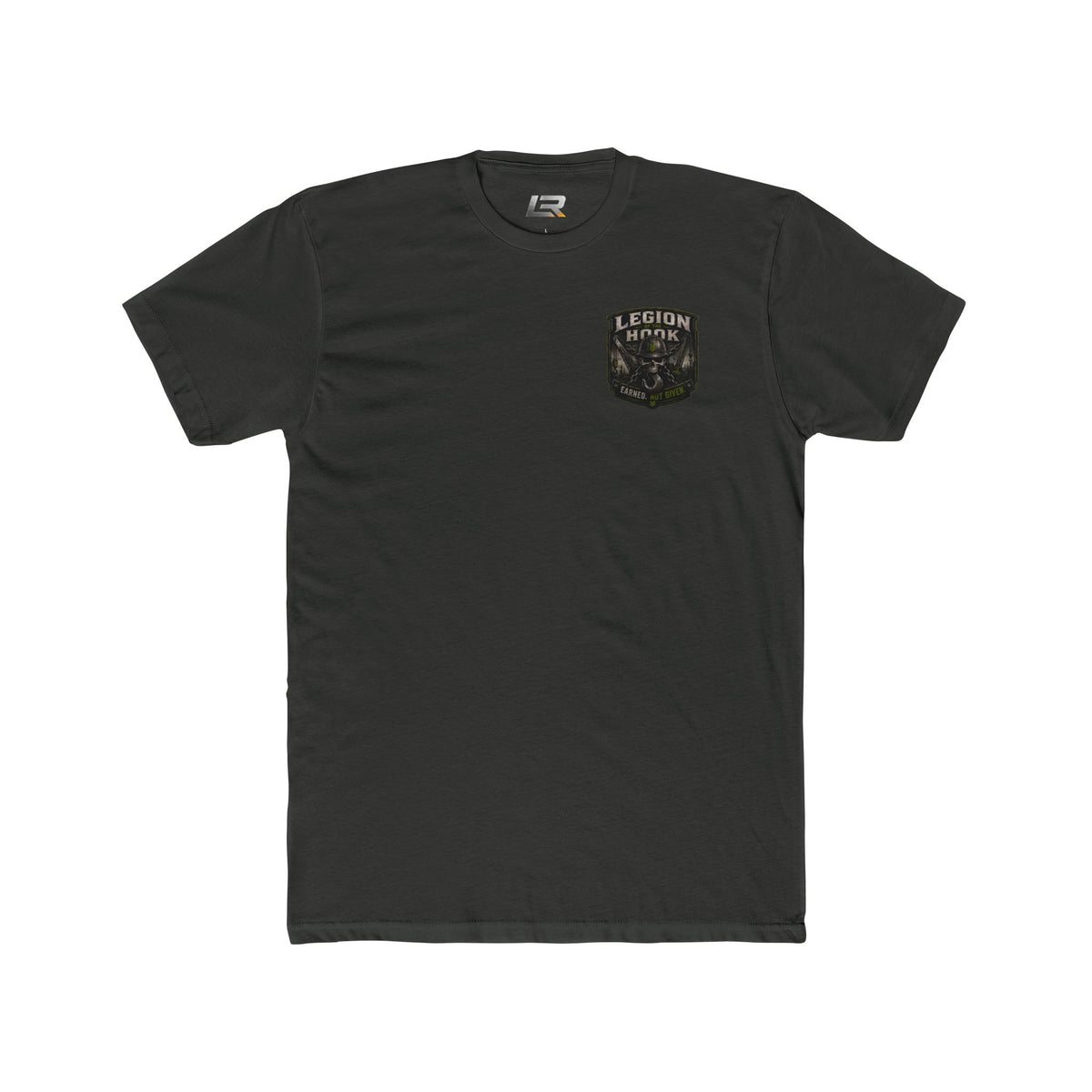 Legion Hook Skull Tee — “Precision, Not Luck” Military-Inspired Graphic T-Shirt