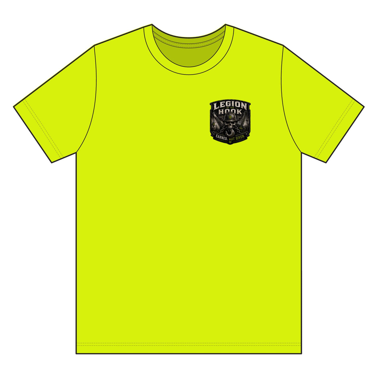 Safety Orange Tee with Legion of the Hook Pocket Patch