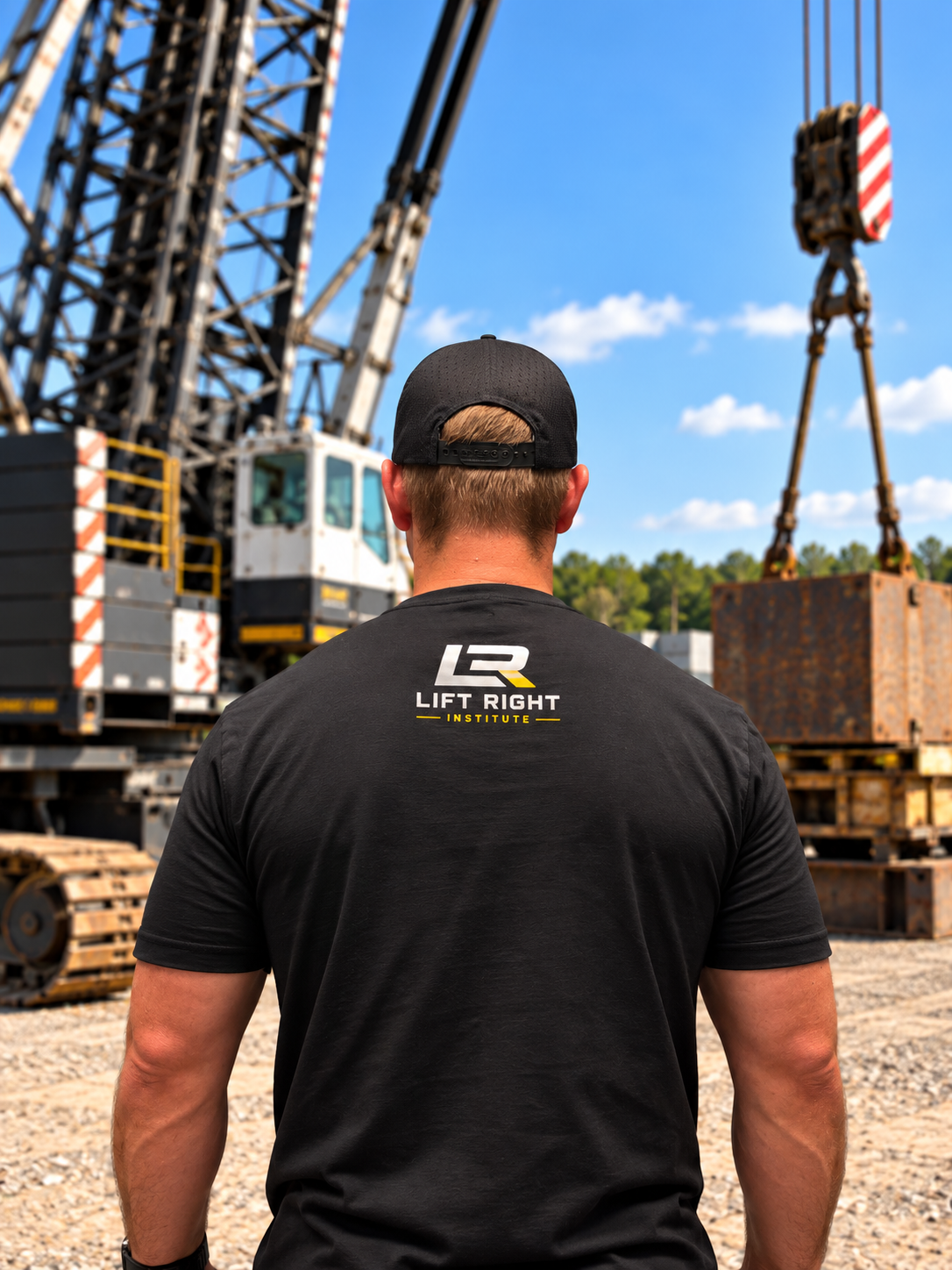 Lift Right Logo T‑Shirt — Fitness Tee with 'LIFT RIGHT' Front & Back Design