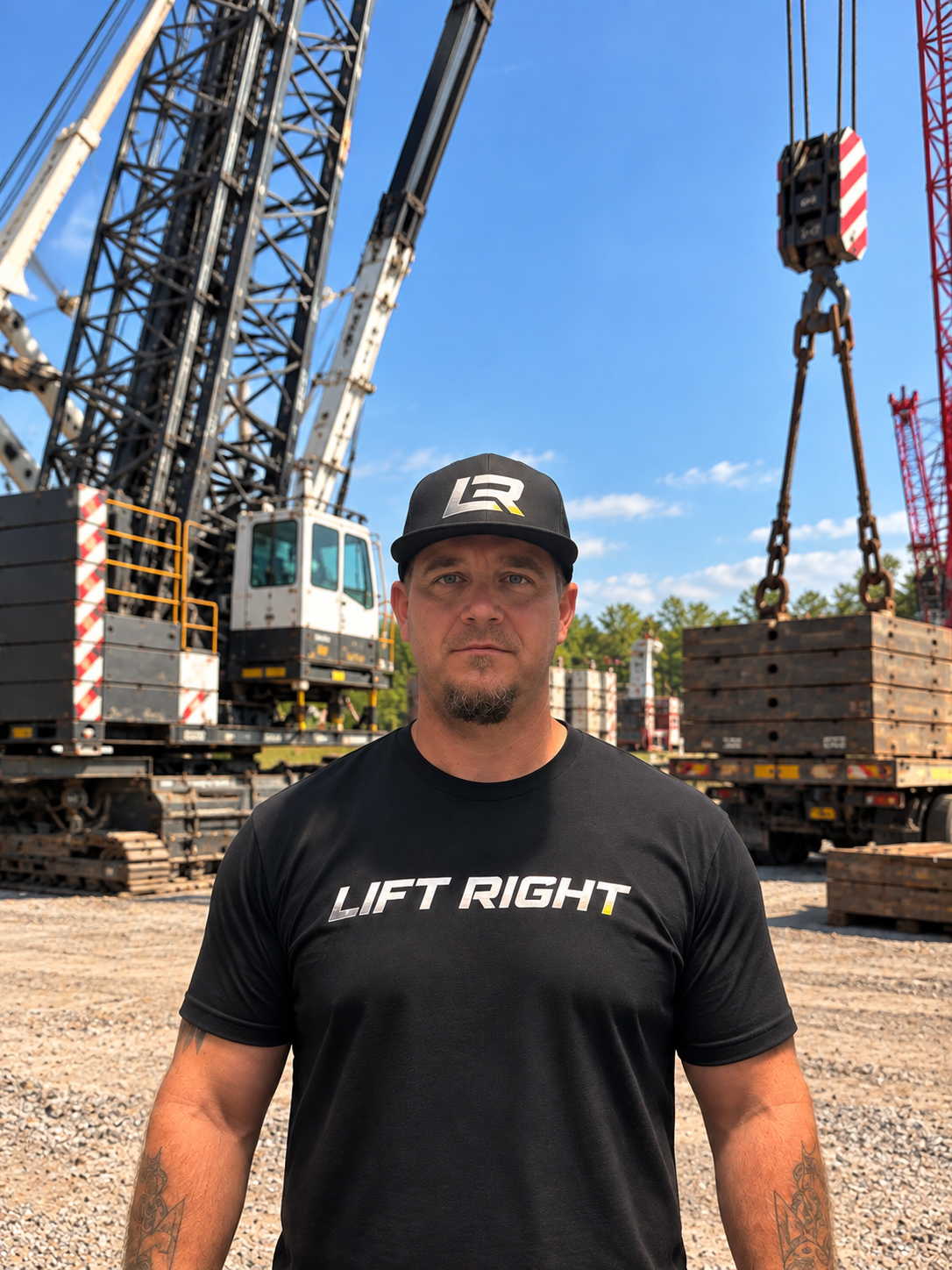 Lift Right Logo T‑Shirt — Fitness Tee with 'LIFT RIGHT' Front & Back Design